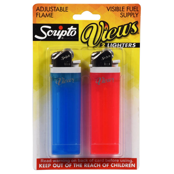 Scripto Views Adjustable Lighters, 2-ct. Packs