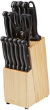 Basics 14-Piece Kitchen Knife Set, Black