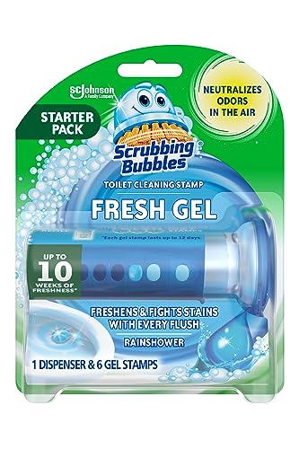 Scrubbing Bubbles Toilet Bowl Cleaning Kit - Rainshower Scent, 6 Stamps
