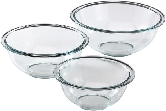 Pyrex 3-Piece Glass Mixing Bowl Set - Smart Essentials