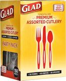 Glad Disposable Plastic Cutlery Set, 240 Pieces