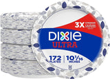 Dixie Ultra Paper Plates, 10 1/16", 172 Count, 4 Packs